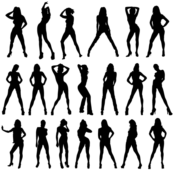Vector Girls Silhouettes Images
