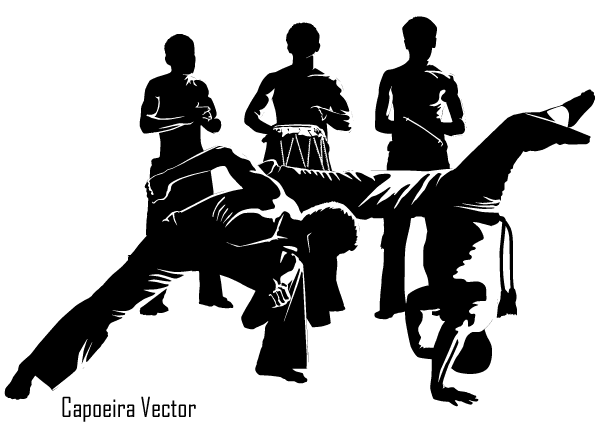 Vector Capoeira Dancer Silhouettes
