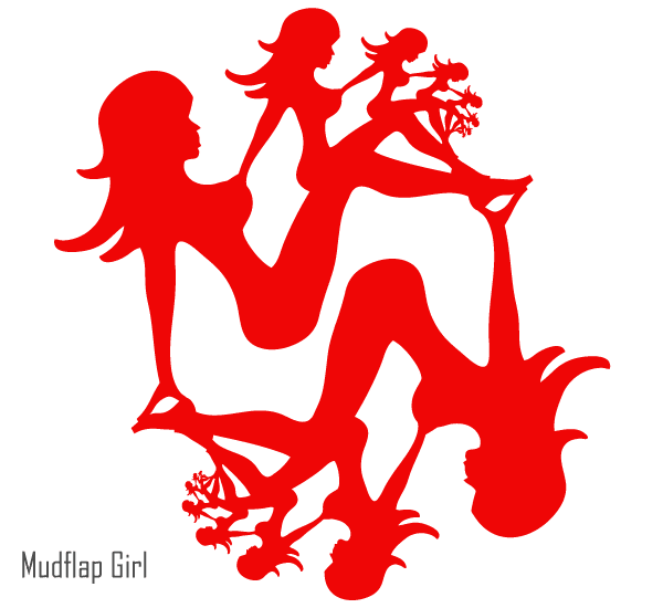 Vector Mudflap Girl Silhouette