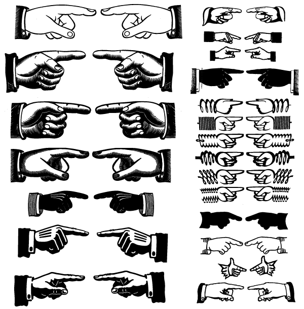 Vector Pointing Hands Images