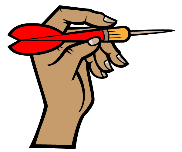 Vector Hand Holding a Dart Arrow