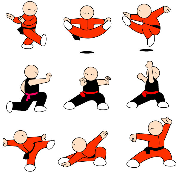 Kung Fu Character Vector Illustrator Pack