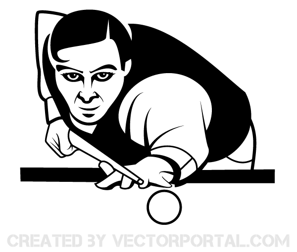 Vector Snooker Player Image
