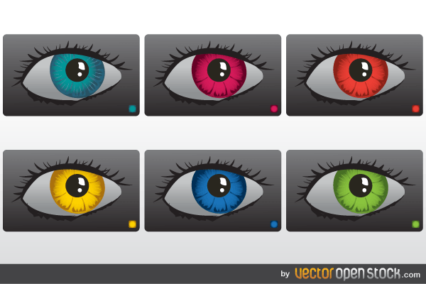 Vector Colorful Eyes