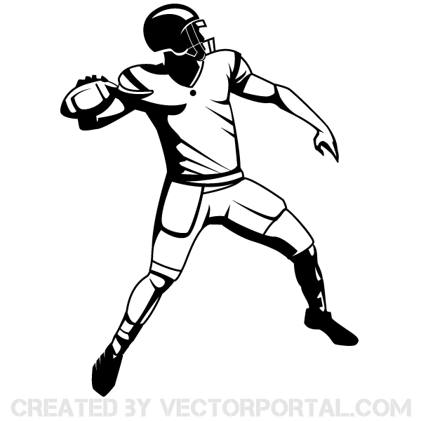 American Football Player Vector Graphics