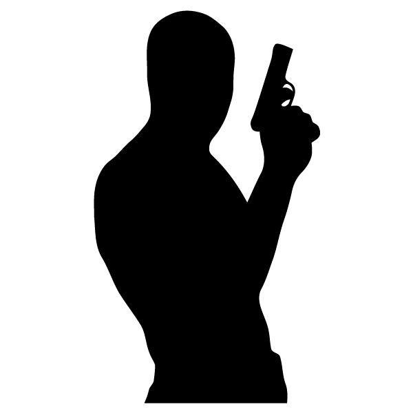 Man with a Gun Silhouette