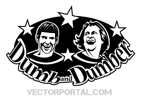 Dumb and Dumber Vector Image