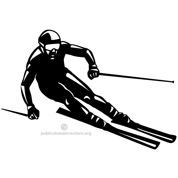 Skier Silhouette Vector Image