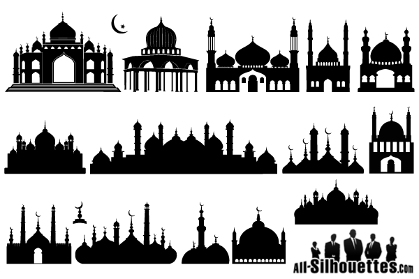 Islamic Mosque Silhouette Vector Art