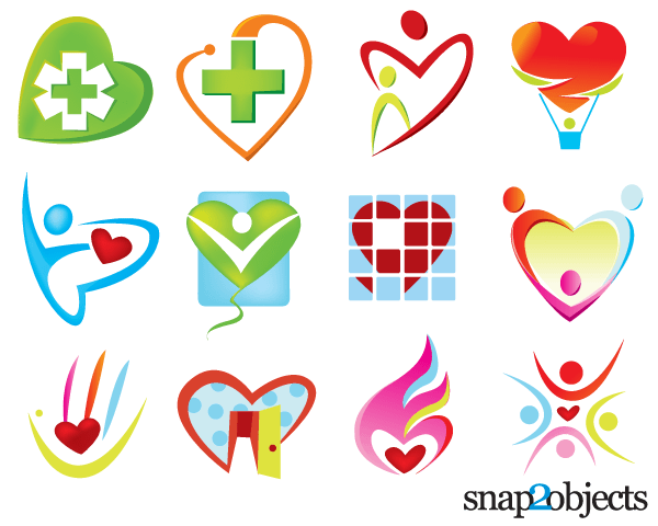 Free Heart Shaped Logo Templates Vector