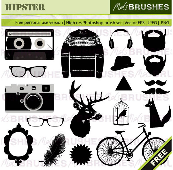 Free Hipster Vector Graphics
