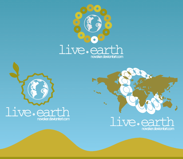 Live Earth Logo Design Vector