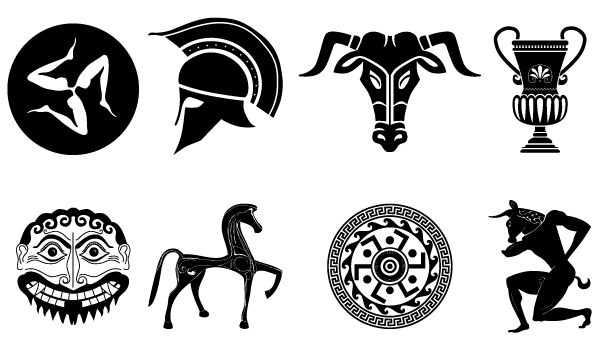 Old Ancient Greek Designs Vector Pack