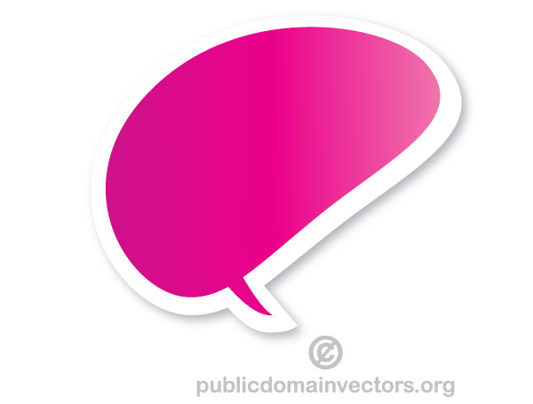 Vector Speech Bubble Sticker