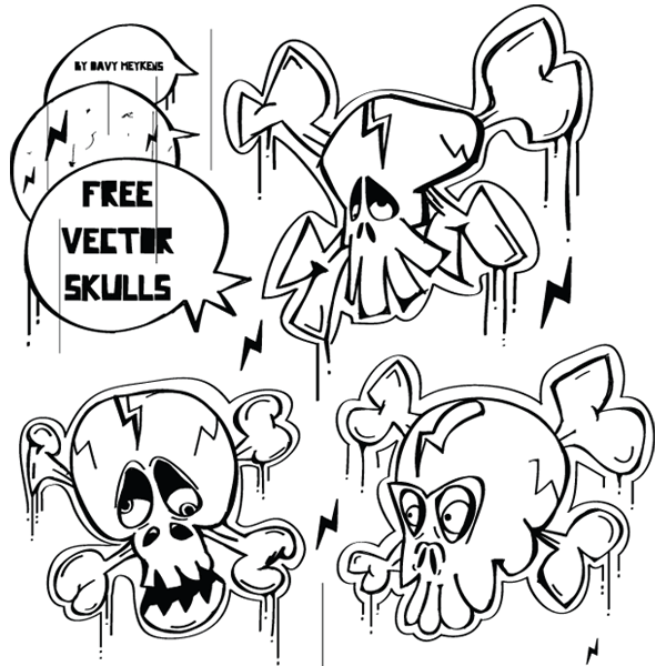 Vector Graphics Skulls