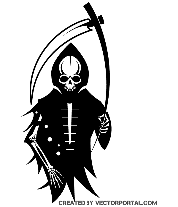 Death Skeleton with Scythe Vector