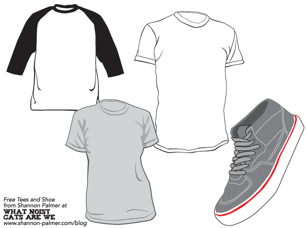 Free Tees And Shoe Vector