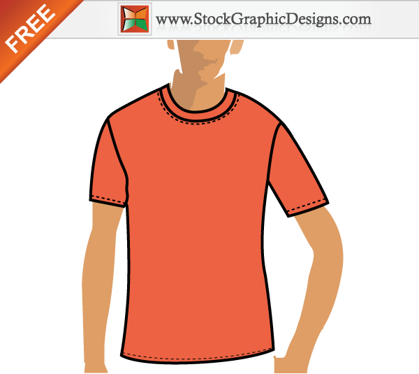 Free Vector Orange T-shirt Design Template