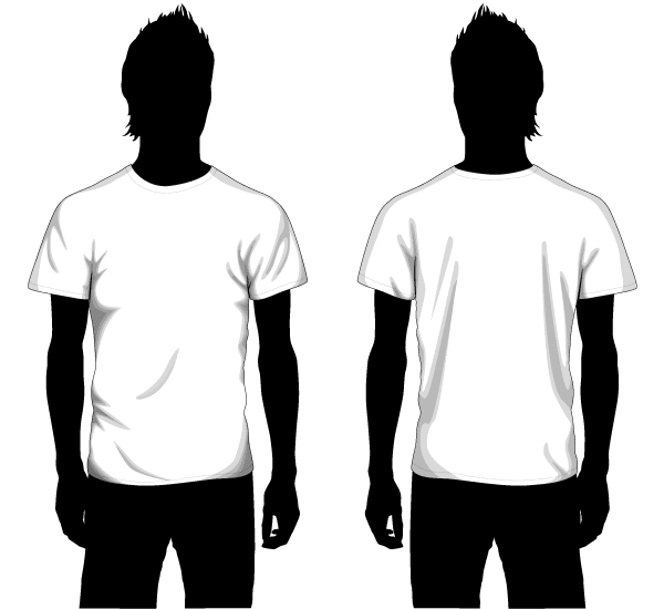 Vector Boys T-shirt Template Front and Back
