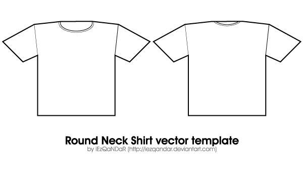 Round Neck Shirt Template