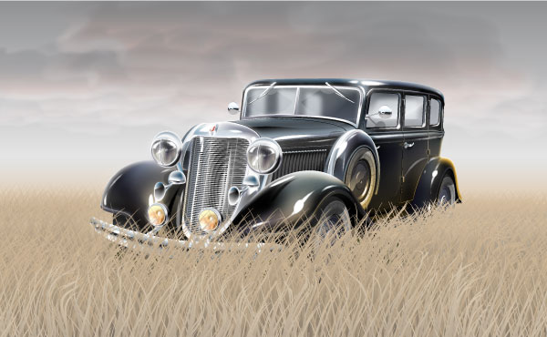 Old Fashioned Car Vector Free