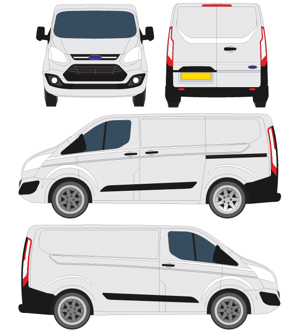 Vector Ford Transit Courier Outline