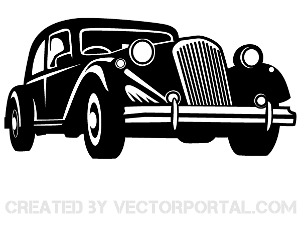 Vector Retro Car Image