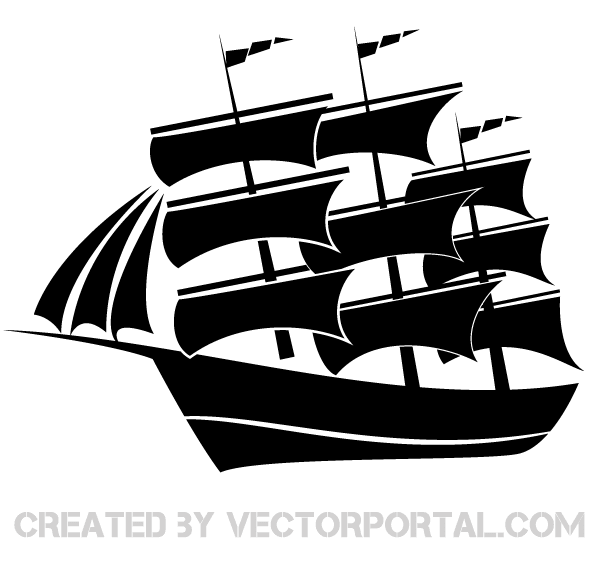 Vector Sailboat Silhouette