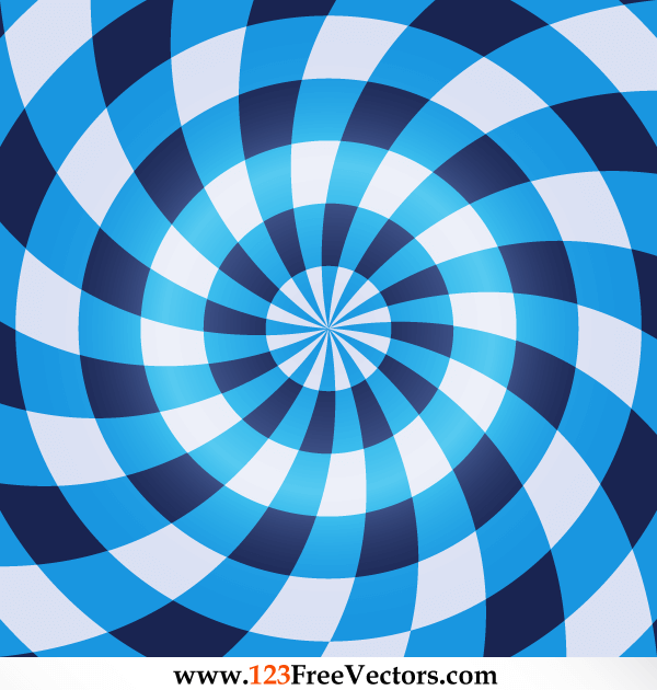 Free Vector Optical Illusion Blue Background