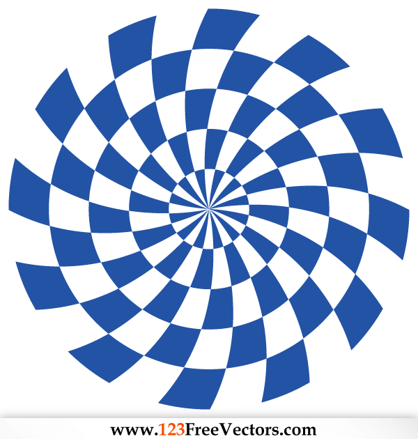 Free Optical Illusion Vector Blue Graphics
