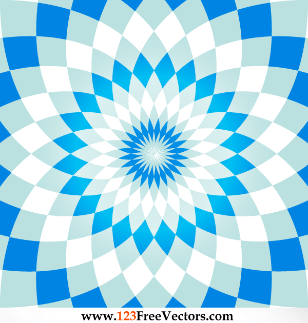 Colorful Flower Optical Illusion Background Illustration