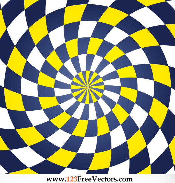Colorful Spiral Optical Illusion Vector Free