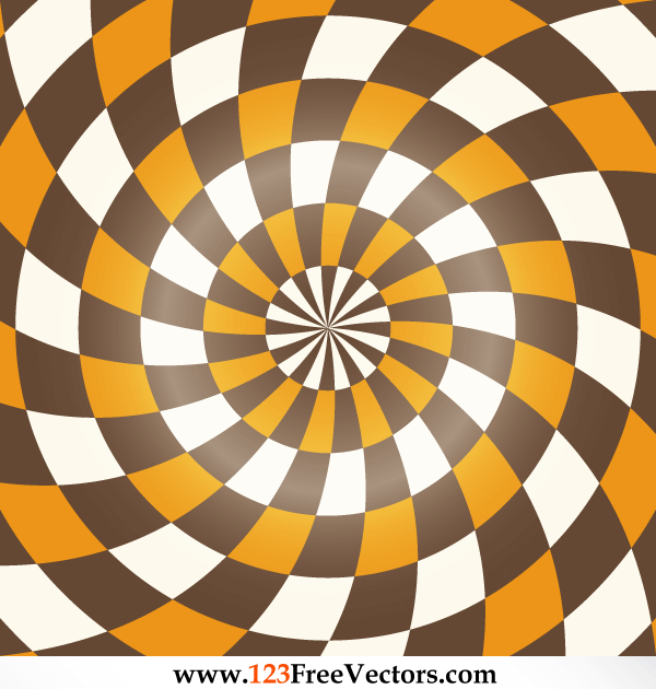 Colorful Spiral Optical Illusion Background Vector