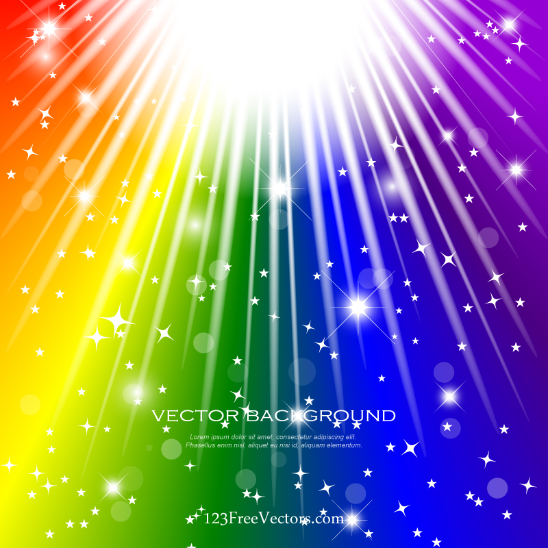 Abstract Colorful Rainbow Vector Image