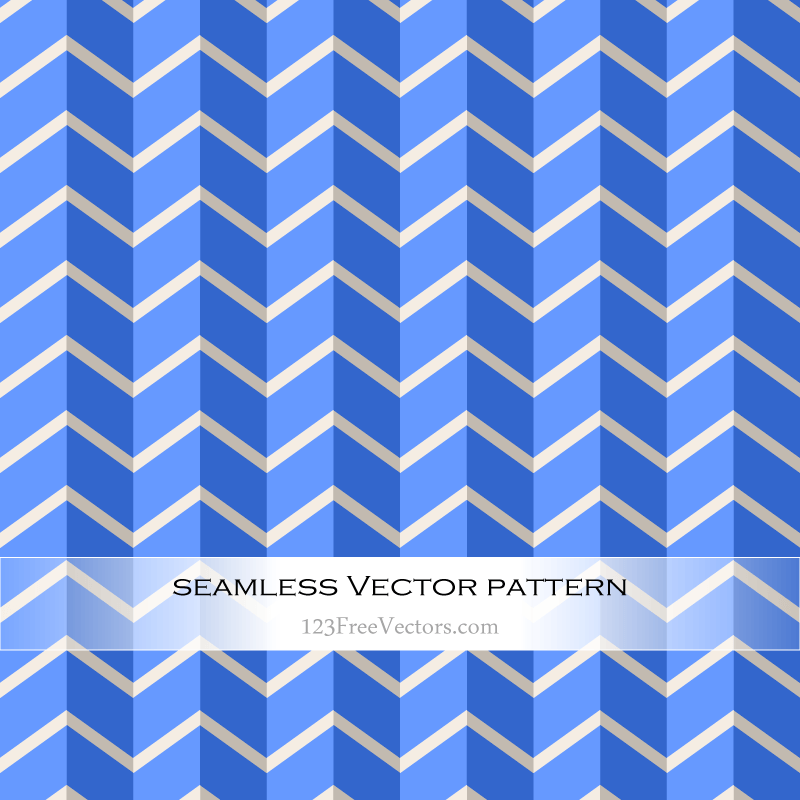 Chevron Blue Seamless Zigzag Pattern Vector