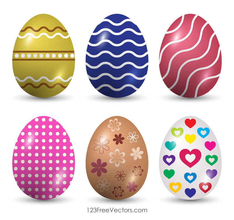 Happy Easter Eggs Vector Images