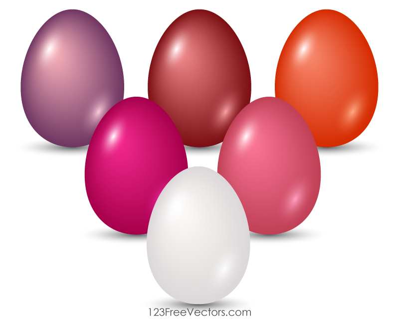Colored Easter Eggs Vector Art