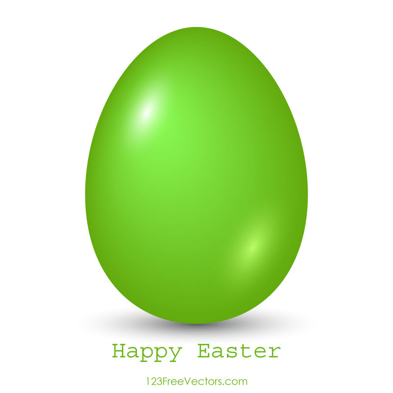 Green Easter Egg Clip Art Image