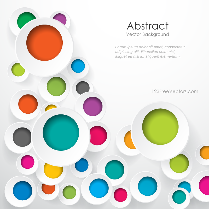 Colorful Geometric Circle Designs Background Image
