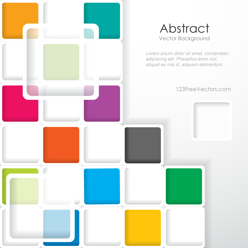 Modern Abstract Colorful Squares Background Template Illustrator