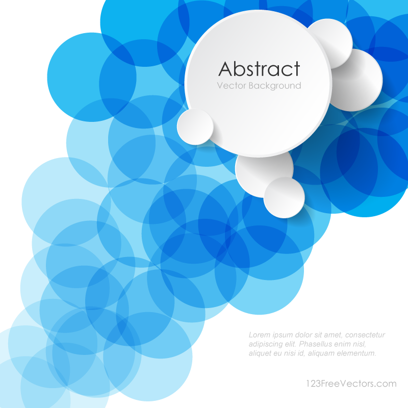 Modern Abstract Blue Circle Background Illustrator Image