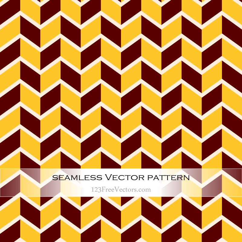 Red Yellow Seamless Zigzag Pattern Vector
