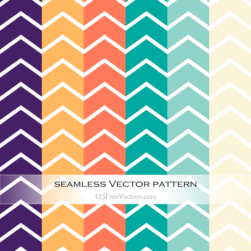 Colorful Chevron Pattern Vector Illustration
