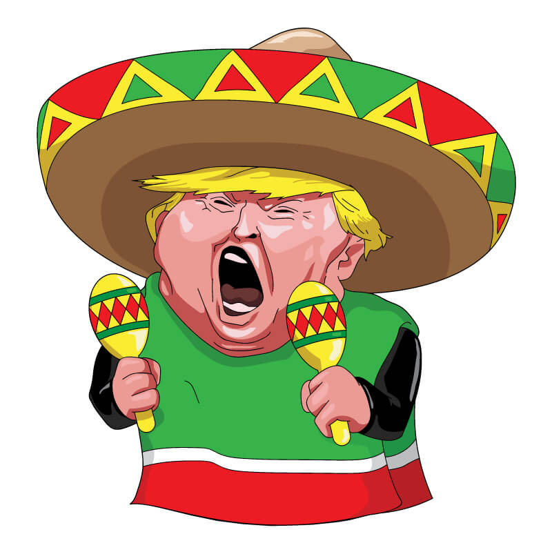 Trump the Mexican Vector Image